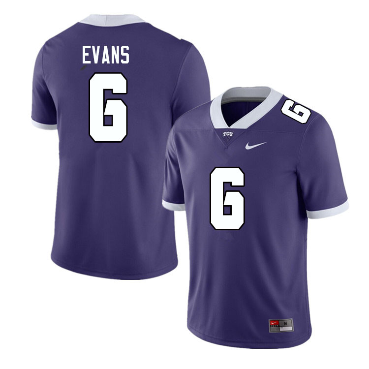Men #6 Zach Evans TCU Horned Frogs College Football Jerseys Sale-Purple - Click Image to Close